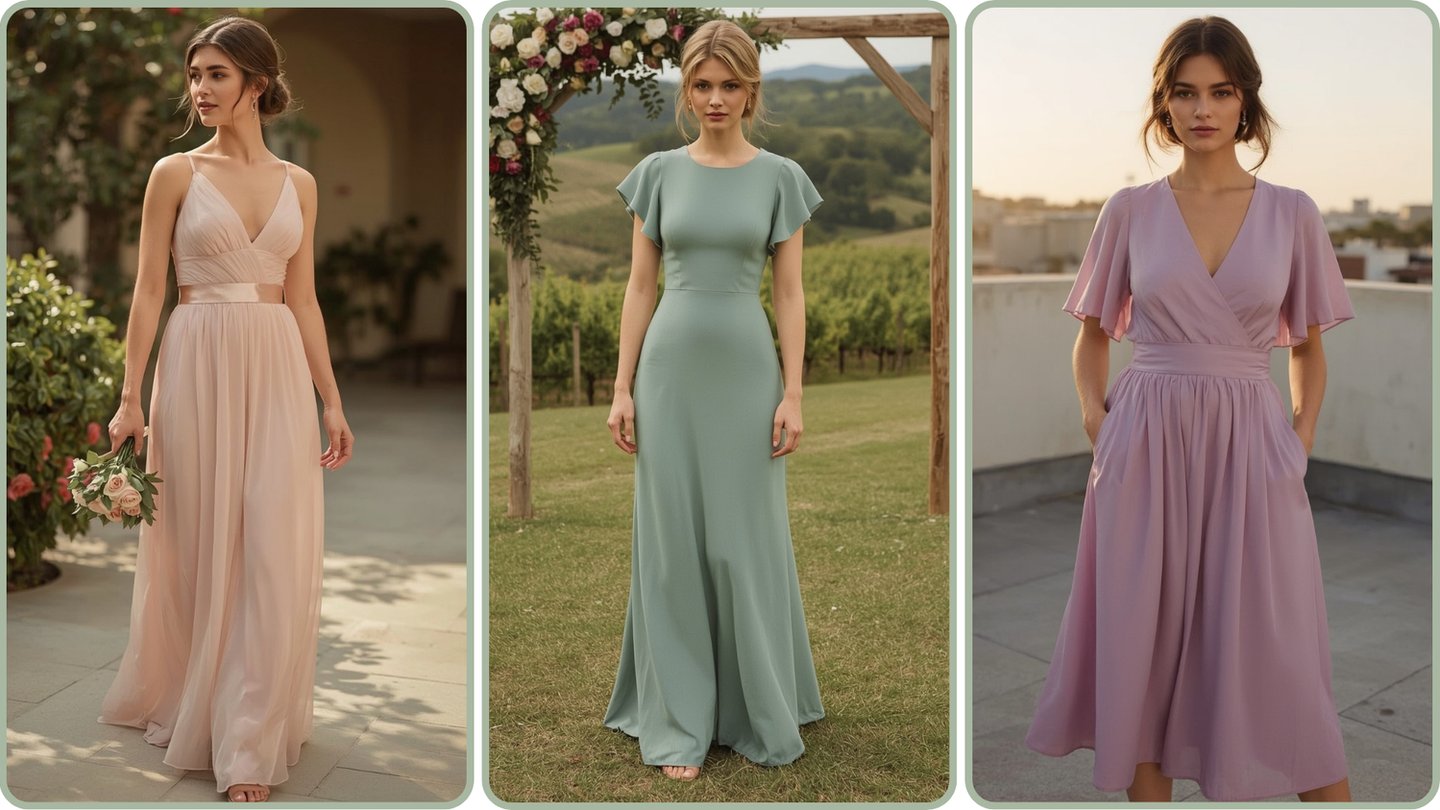 3 robes ideal morphologie en H demoiselle d'honneur