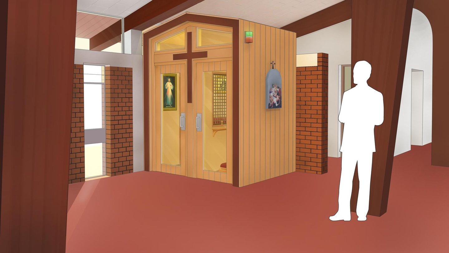 Confessional at Holy Cross Church
