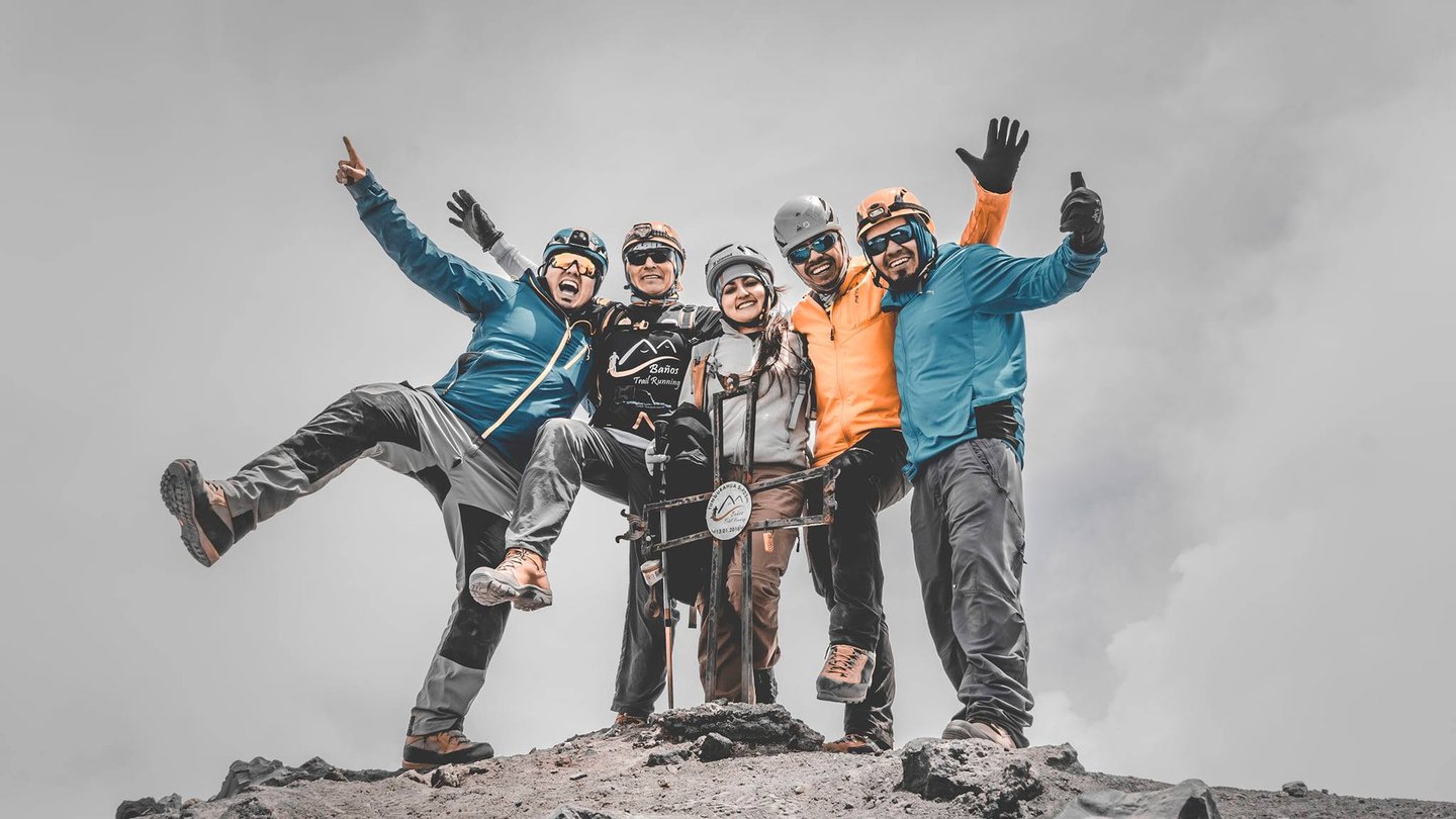 team on Tungurahua Summit