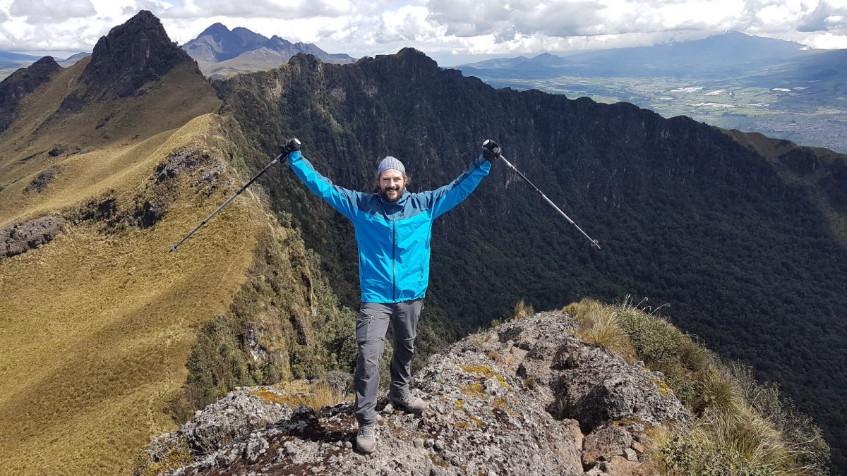 on the summit of Pasochoa summit