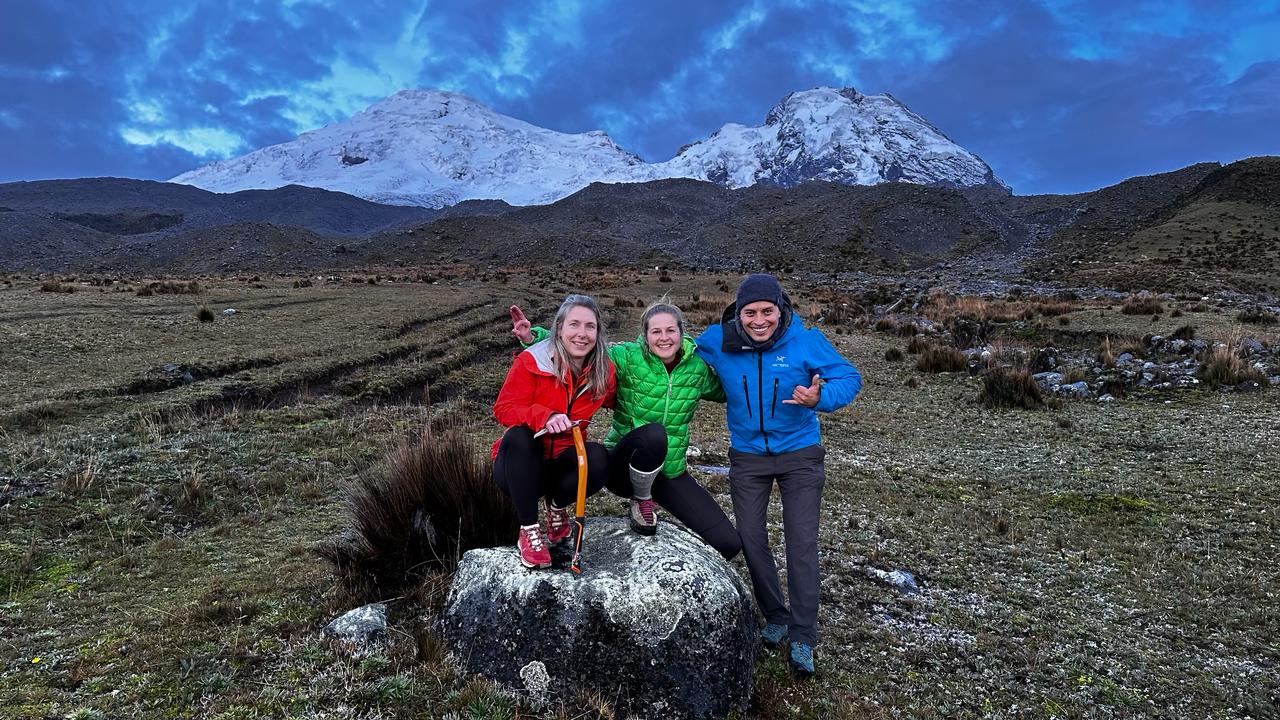 climbers in Antisana base camp