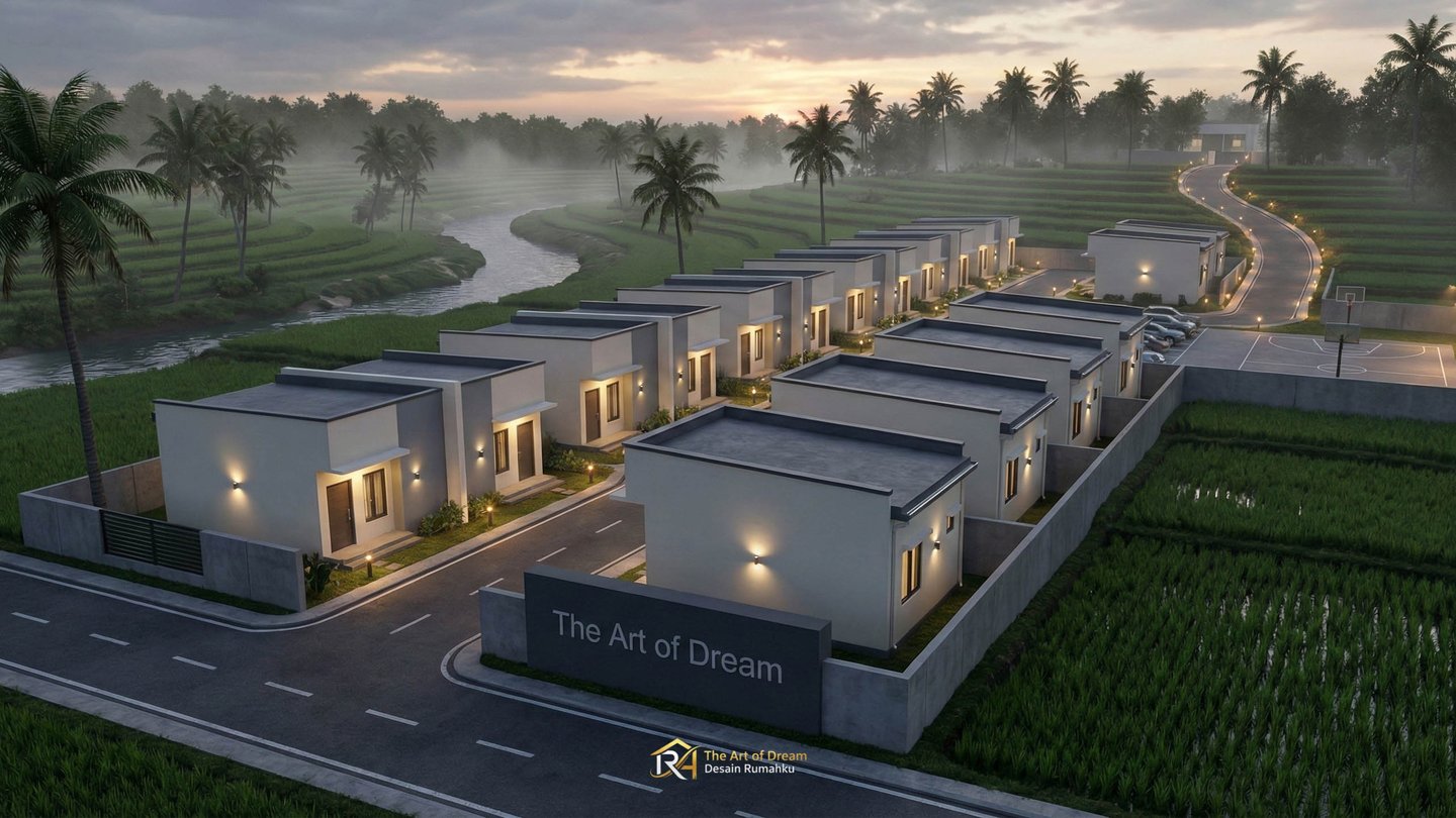 Inspirasi fasad 3d desain rumah minimalis modern mewah.