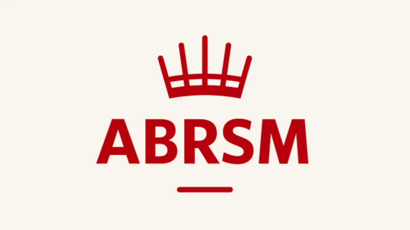 Official red ABRSM logo featuring a crown icon for the Associated Board of the Royal Schools of Music.