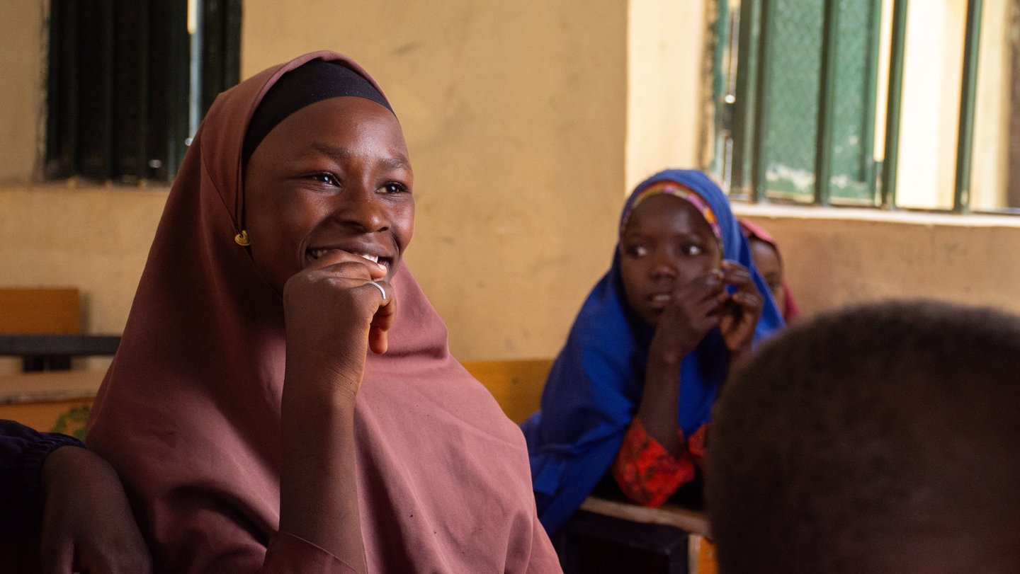 A photo of Halima in class