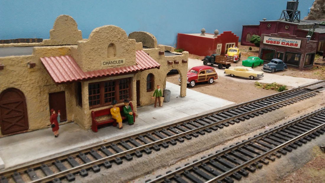 Chandler, AZ Train Station near railroad tracks