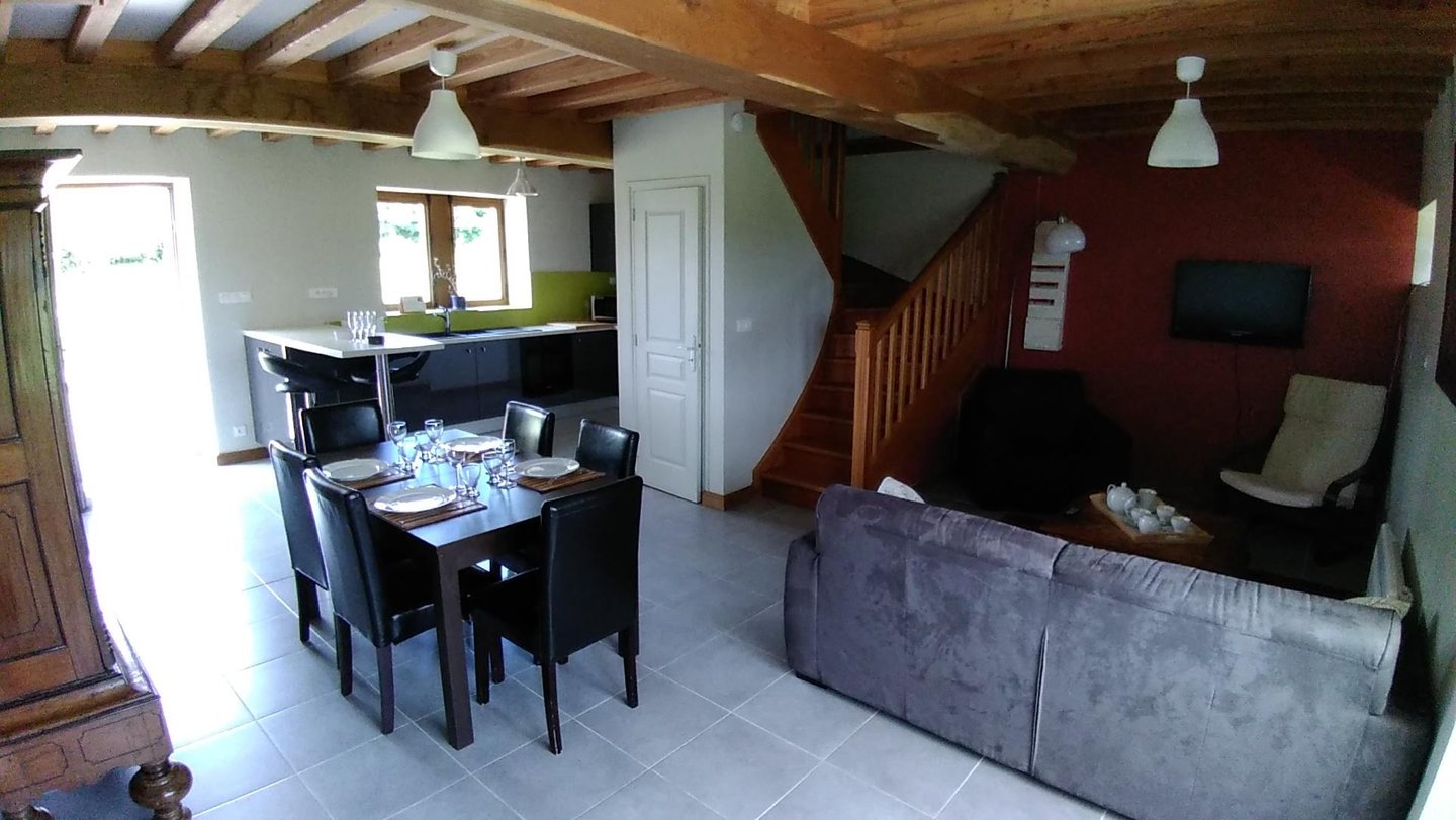 salon gîte dans le Cotentin en Normandie pour 6 personnes