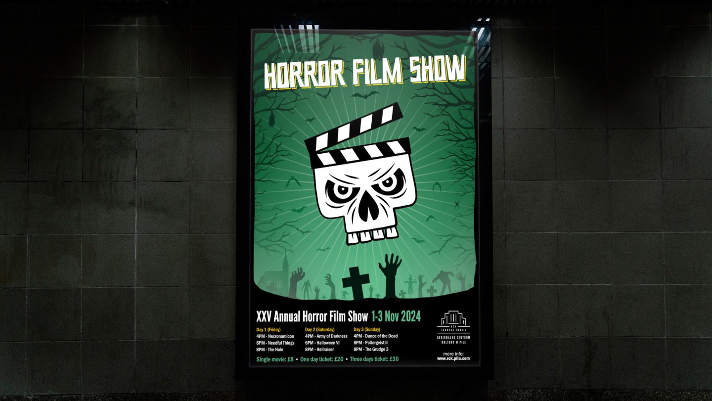 Horror Film Show poster display