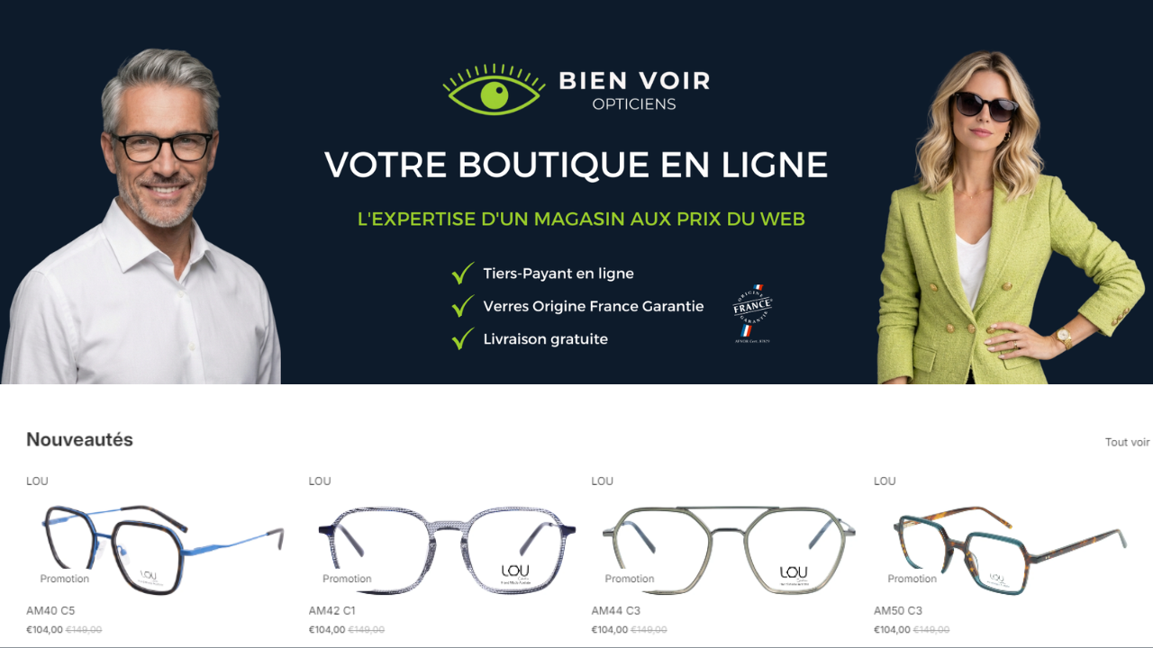 Achat lunettes en ligne Bien Voir Opticiens