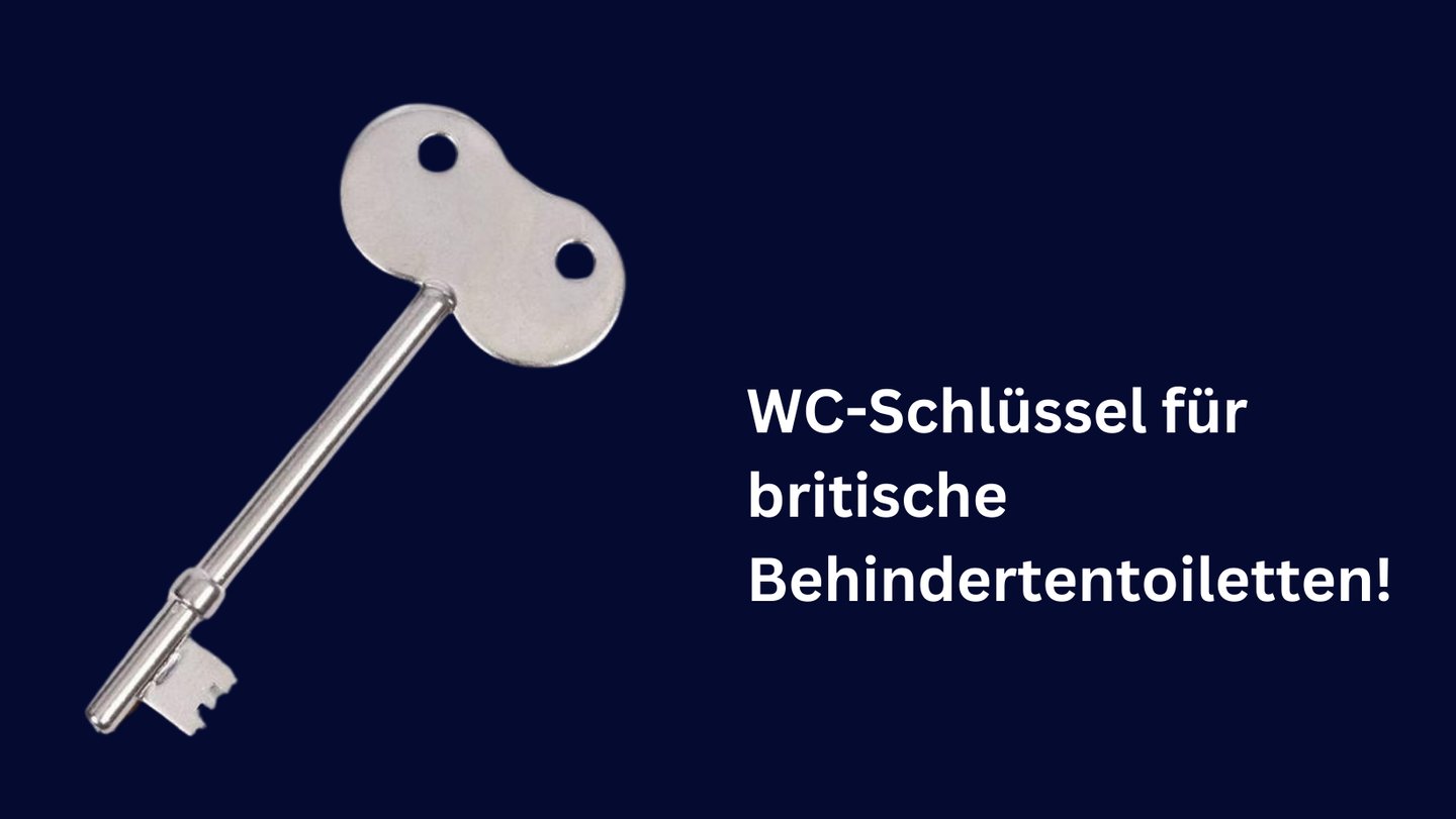 WC-Schlüssel für britische Behindertentoiletten!