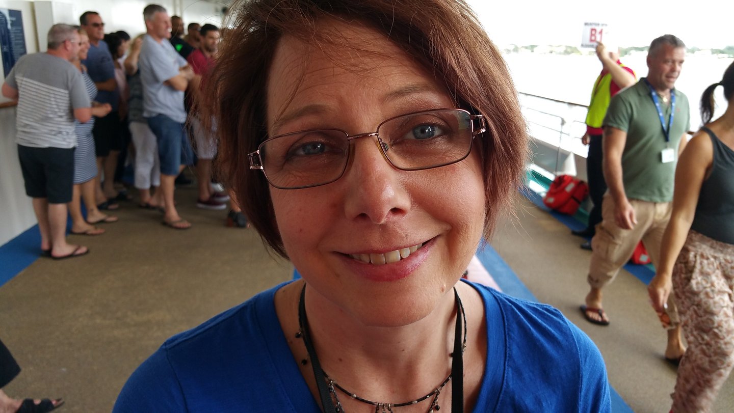 Lady Michelle at Muster on Independence of The Seas