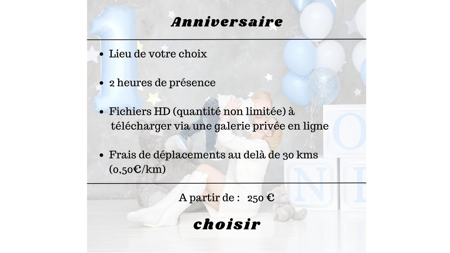 shooting photo anniversaire