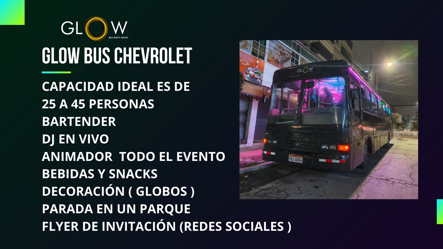 CAPACIDAD BUS CHEVROLET QUITO PARTY BUS