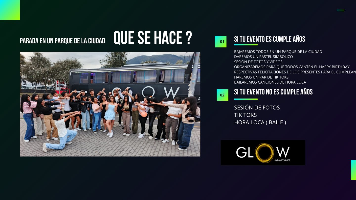 SERVICIOS BUS PARTY GLOW 