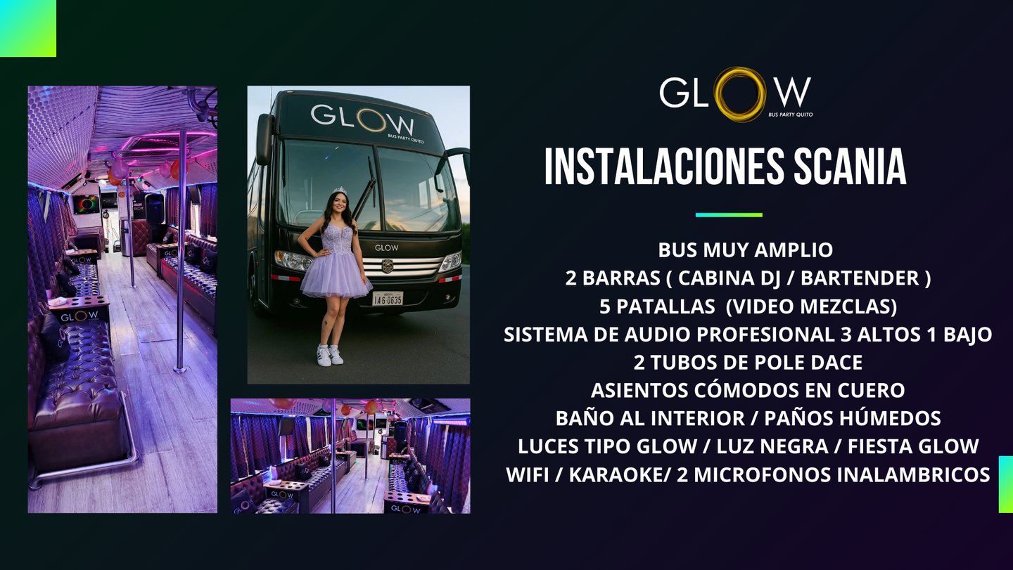 INSTALACIONES GLOW BUS QUITO 