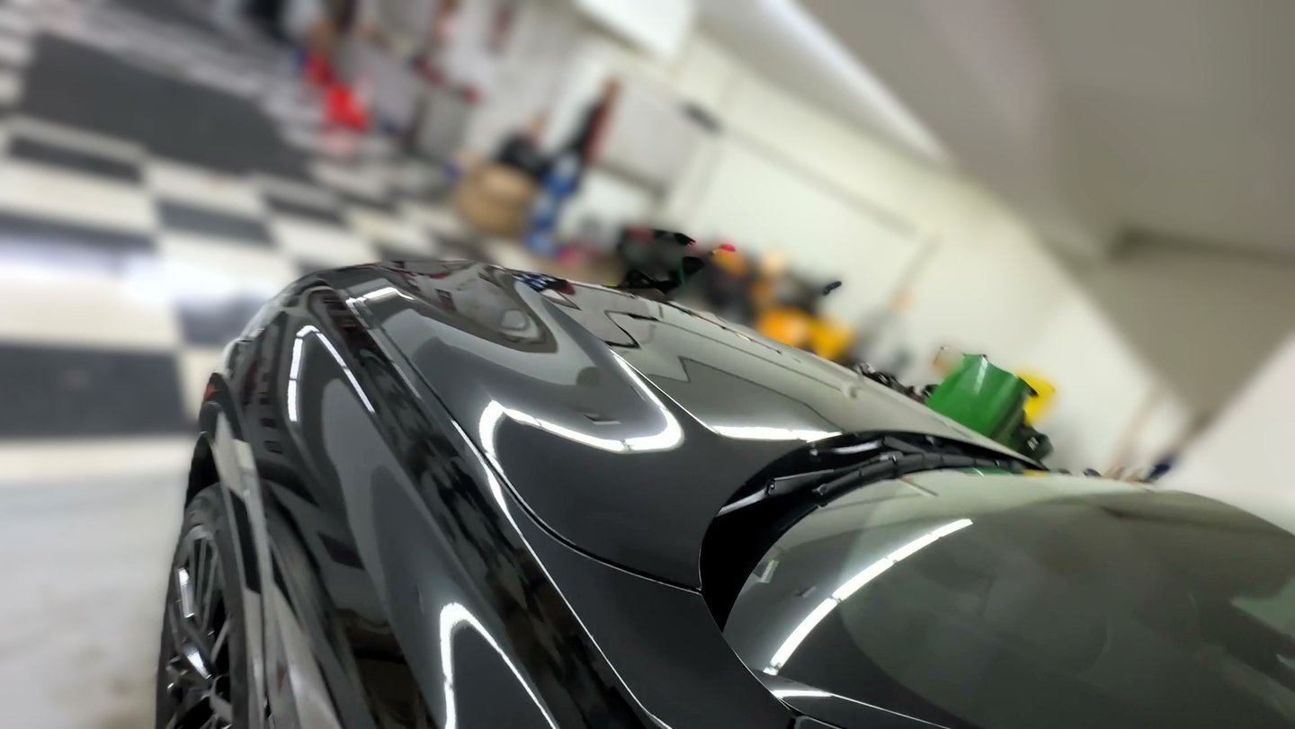 shiny black luxury suv after mobile detailing in ct