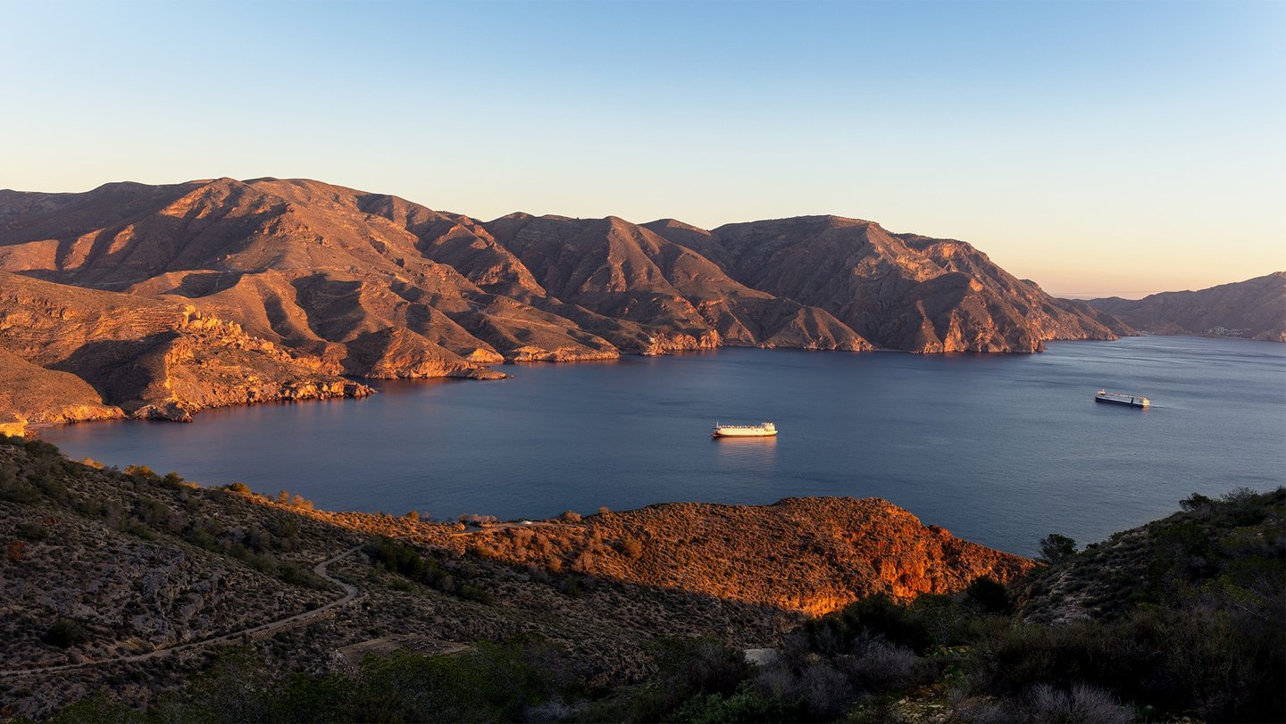 Coastline of the Sierra de la Muela and Cabo Tiñoso Natural Park. Photo by Werner Wilmes.