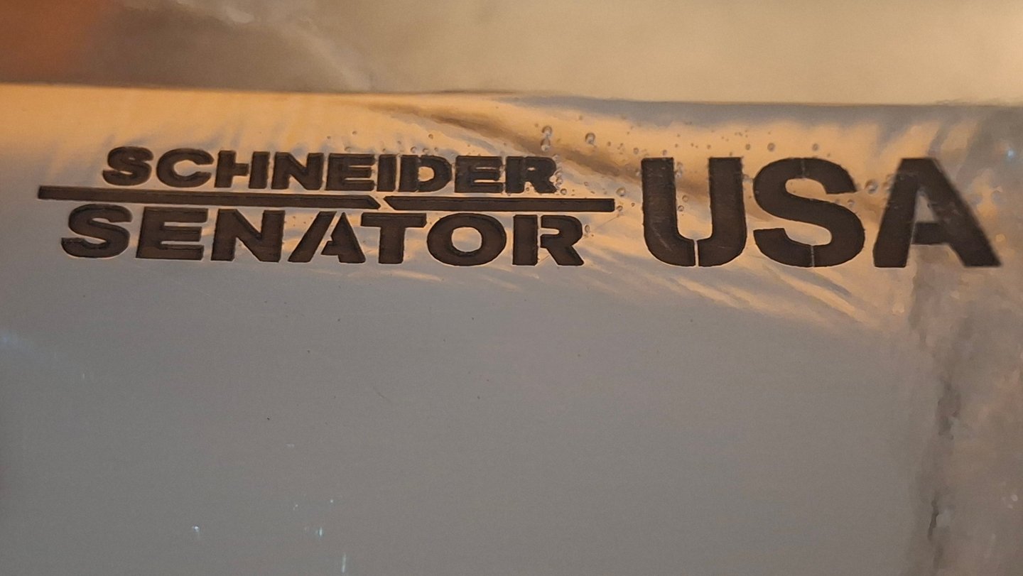 Cleaning up a stainless steel data plate for Schneider Senator USA