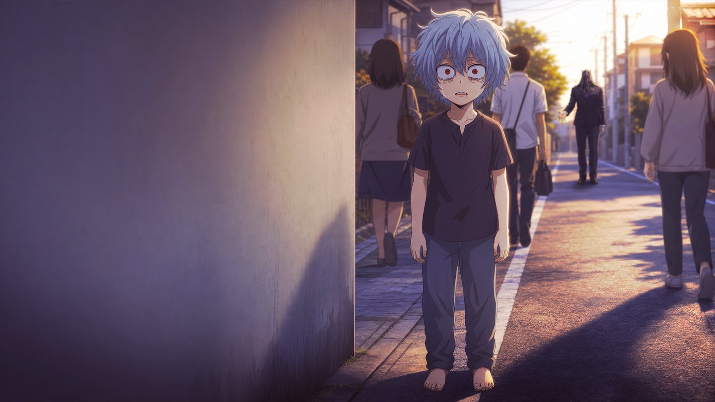 Tomura Shigaraki caminhando sozinho após despertar seu Decaimento, representando o abandono da Socie