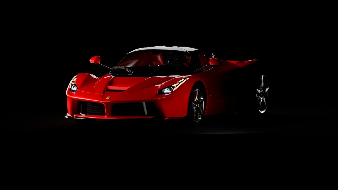 Image of a 3D render of a 2023 Ferrari LaFerrari.