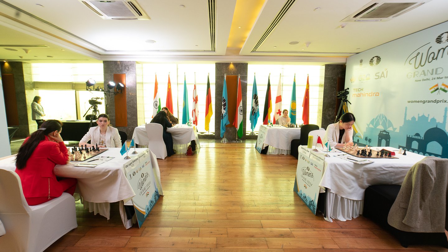 FIDE Chess Round Eight of the #FIDEWomenGrandPrix in New Delhi