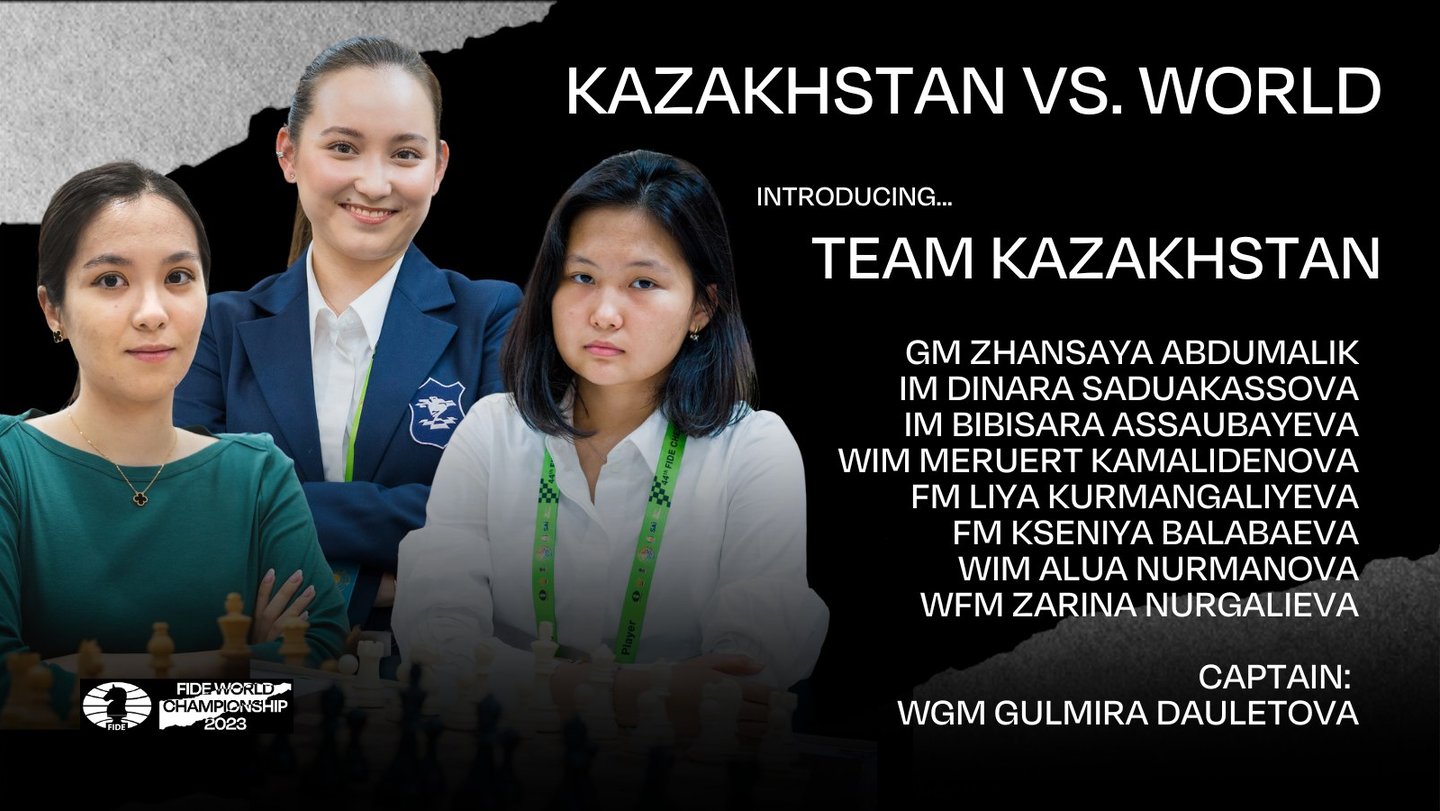 Chess Team Kazakhstan vs the World #NepoDing World Championship 2023