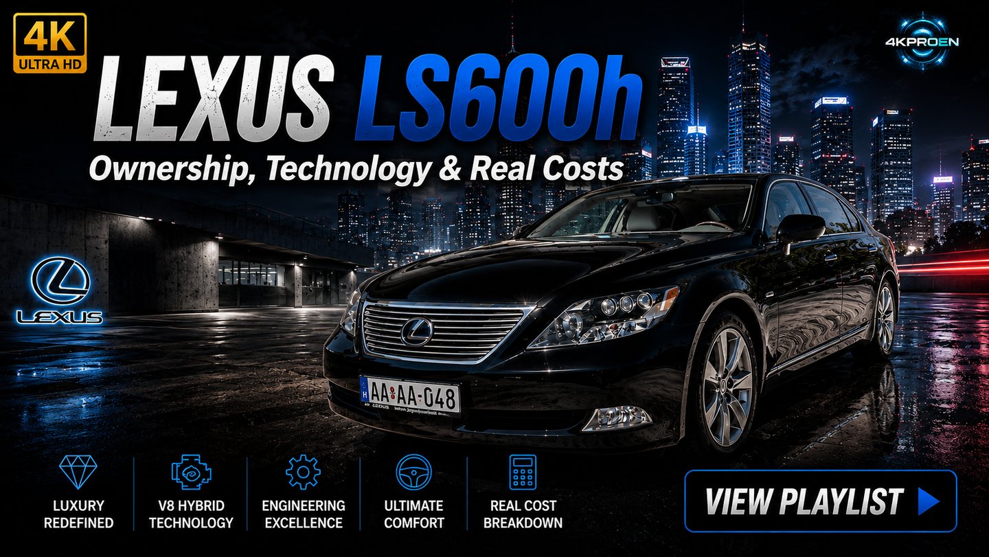 In-depth 4K Lexus LS600h ownership review covering hybrid technology, reliability and real ownership