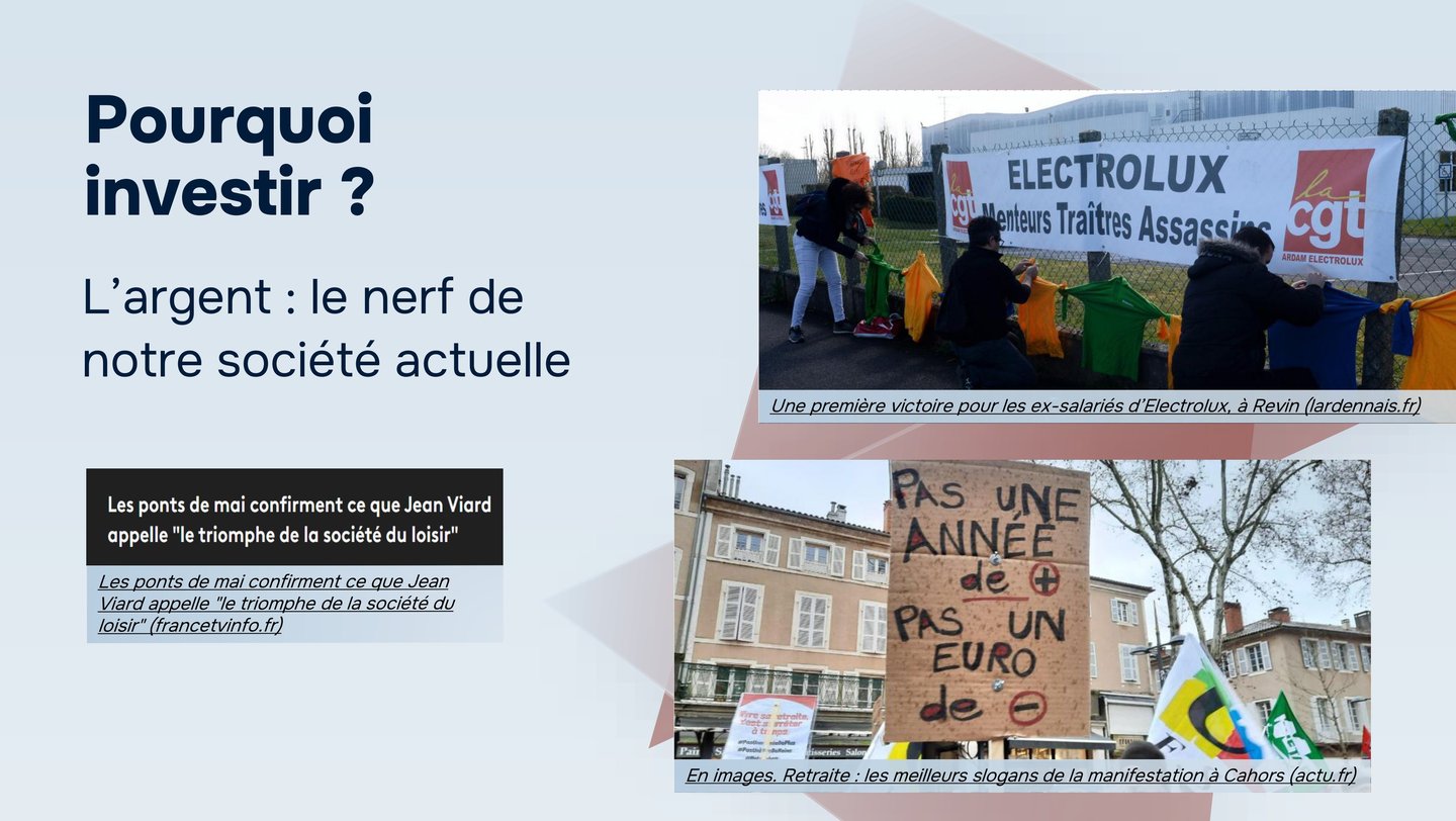 Pourquoi investir ? L'argent : le nerf de notre société actuelle