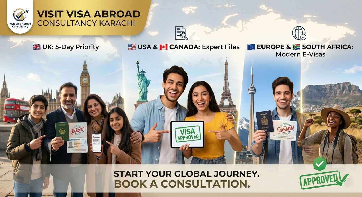 Visit Visa Abroad Karachi: Global visa experts for UK, USA, Canada & Europe.