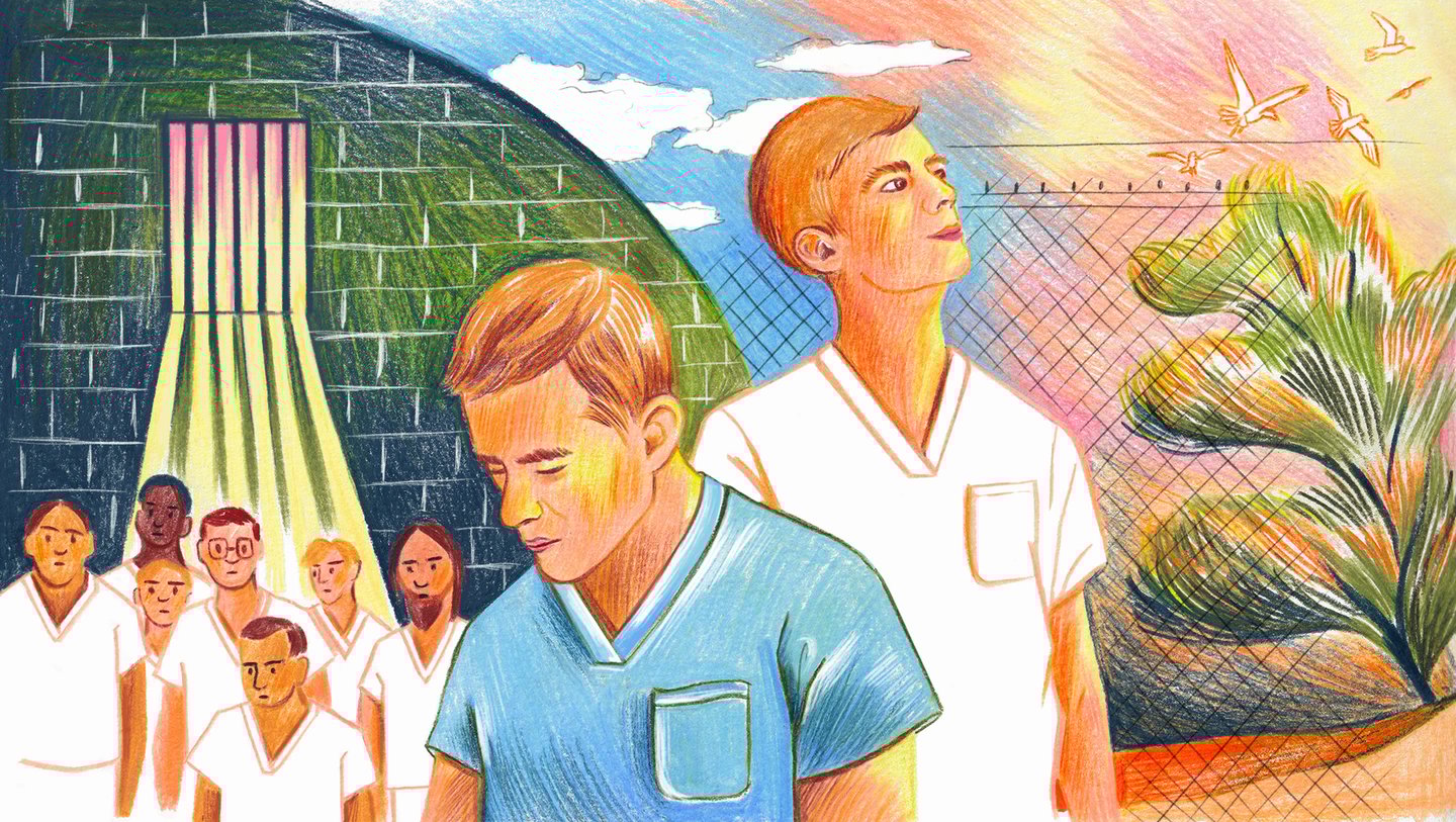 a drawing of a man and a woman in a white shirt