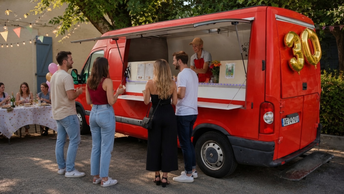 Virginia Food Truck à un anniversaire