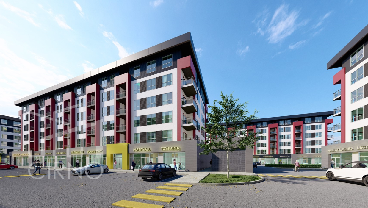 A Mix use complex in Skyview designed by Cirno Design 