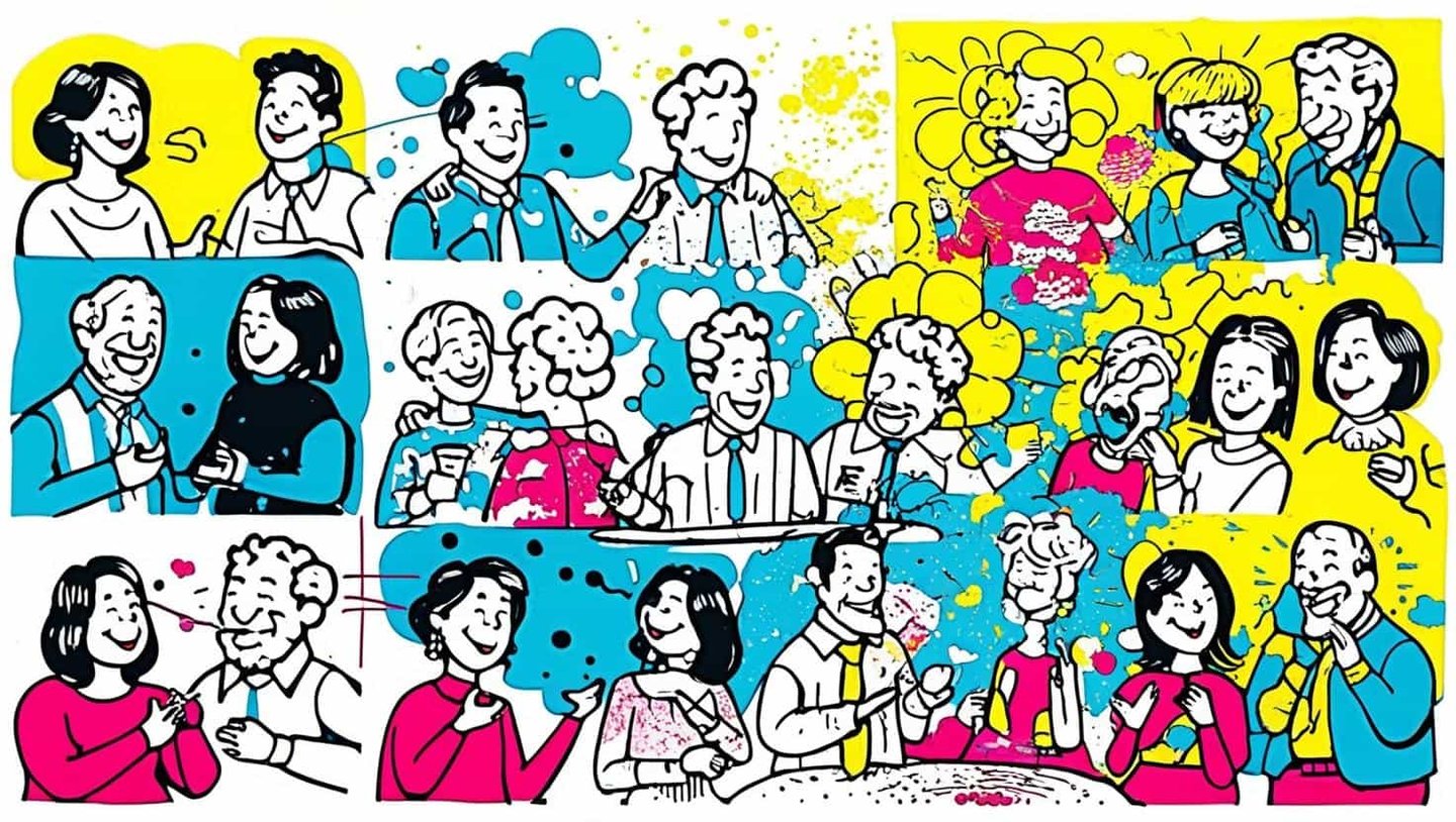 imagem de situações socais, encontros, conversas, desencontros melhorando as habilidades sociais