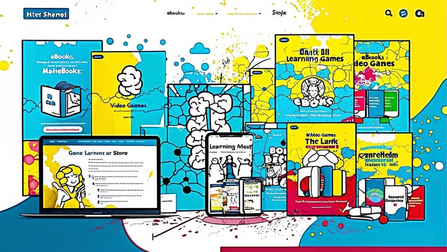 Imagem representando a loja de produtos terapêuticos, ebooks, jogos e conteudos diversos  