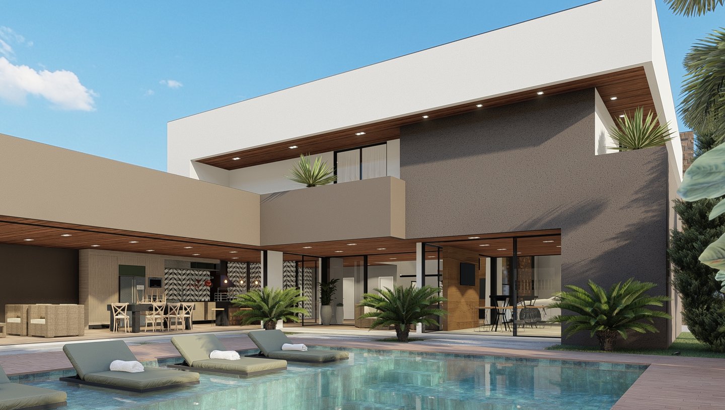 piscina minimalista arquitetura moderna