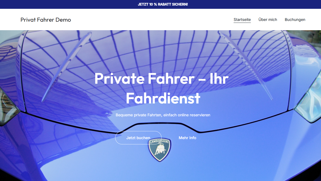 Private Fahrer – Ihr Fahrdienst - DEMO seite