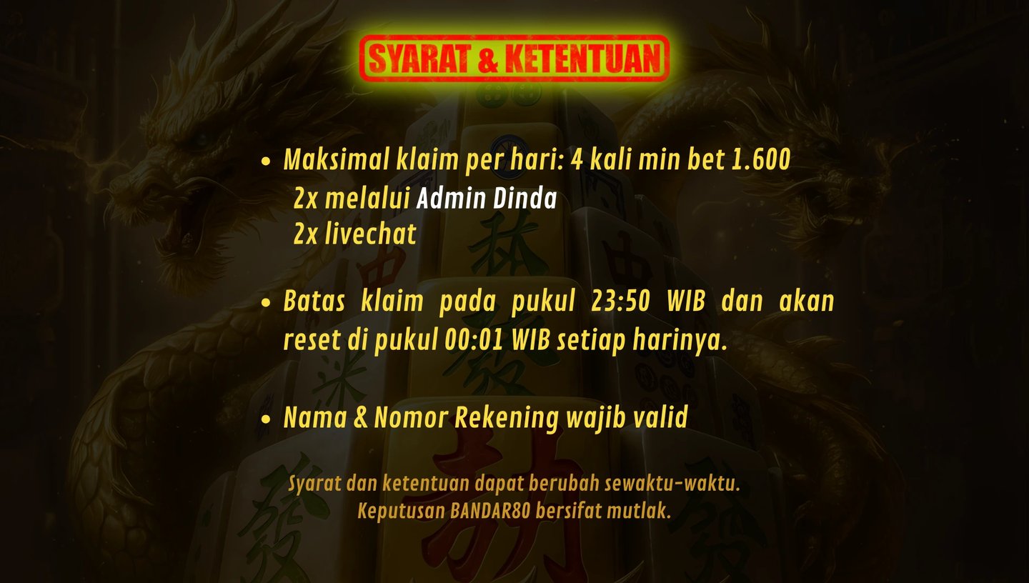 Syarat dan ketentuan Event Scatter Mahjong Ways di DindaHappy