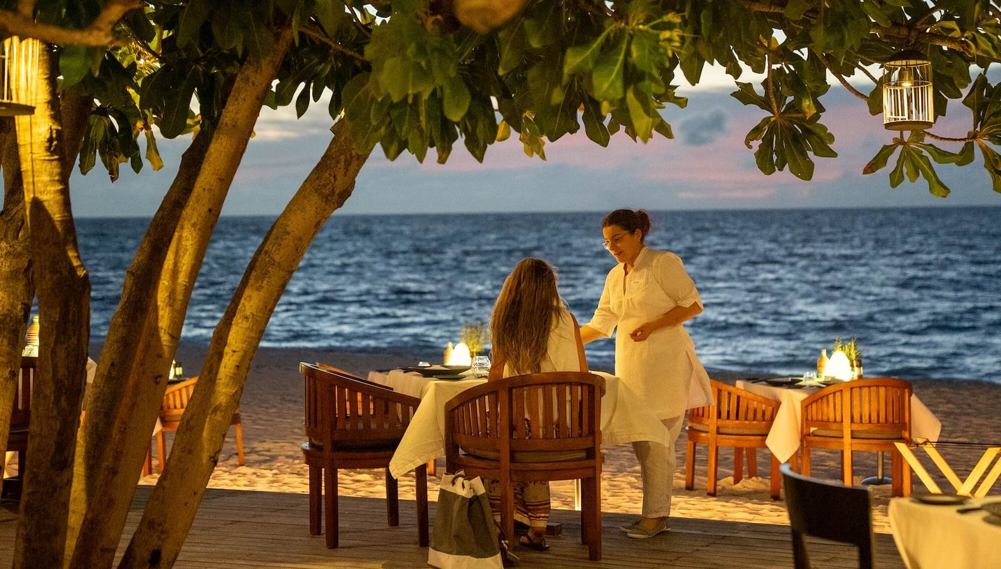 LUX South Ari Atoll Maldives dinner service