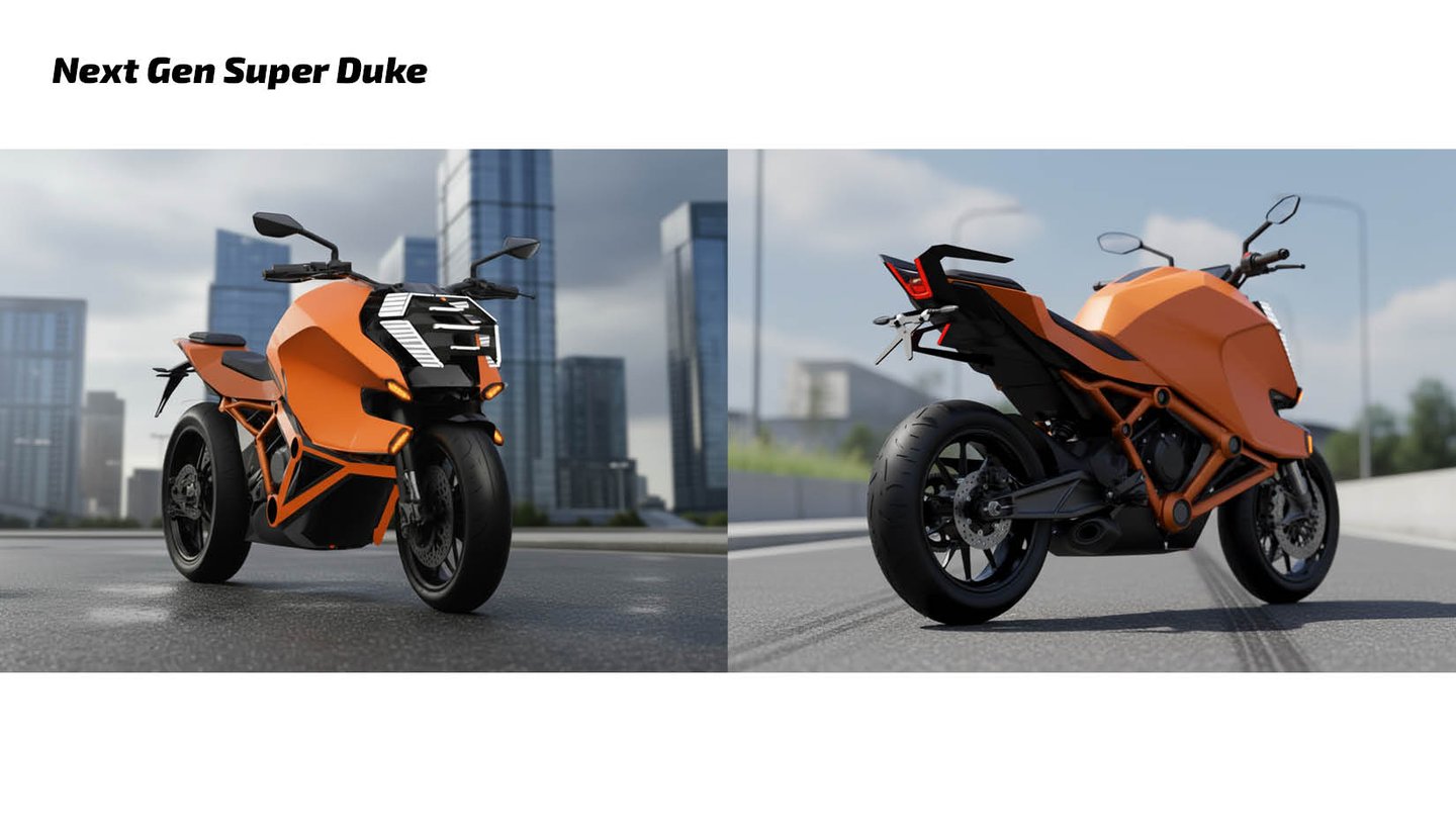 High-definition concept render of next-generation KTM motorcycle using Vizcom AI by Koorosh Shojaei