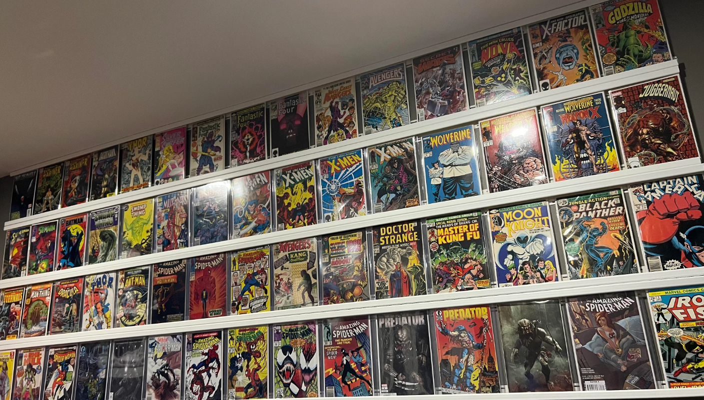 comic book collection display and preservation marvel x-men and dc