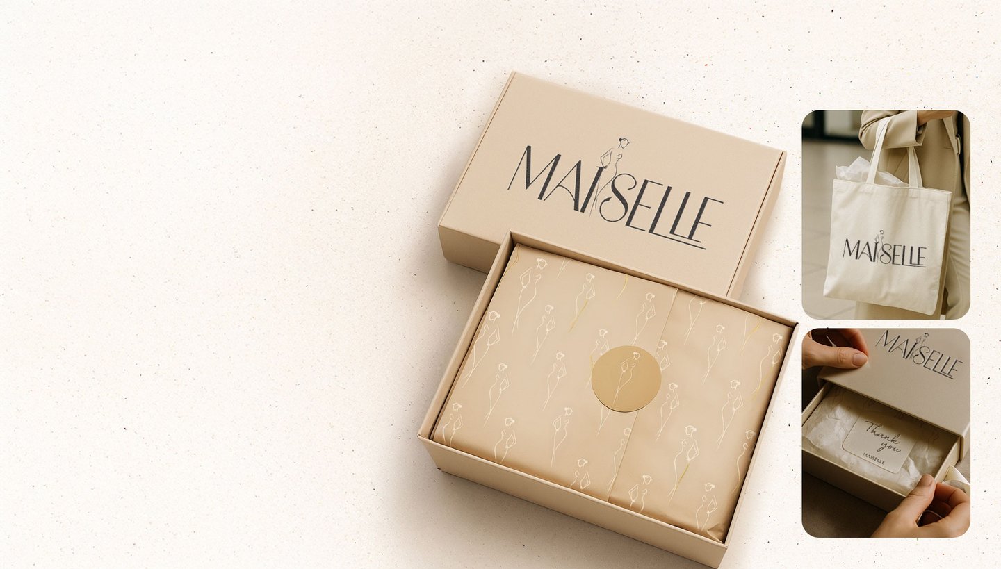 Luxury packaging design for fashion unboxing experience. By UrBrand Studio.