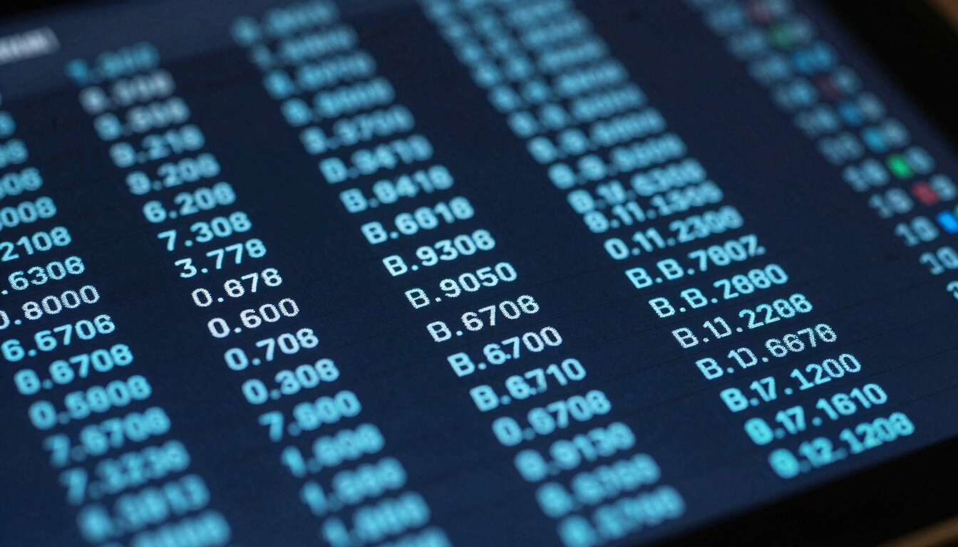 Tight macro shot of a live cryptographic ledger interface, showing real-time transaction blocks validating, glowing blue data streams on a dark screen.