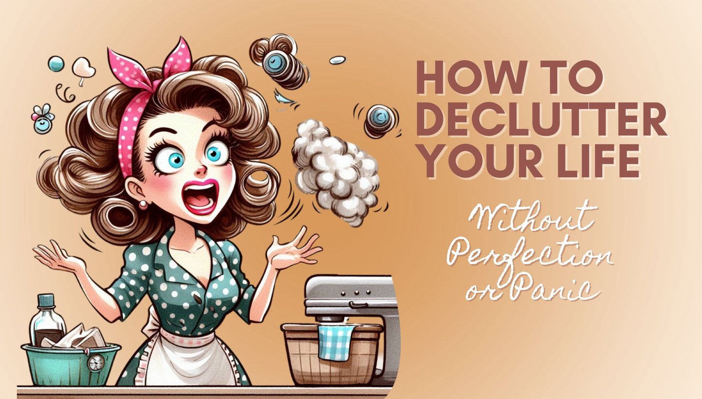 a woman with a hairdoodle and a kitchen counter top with a woman in