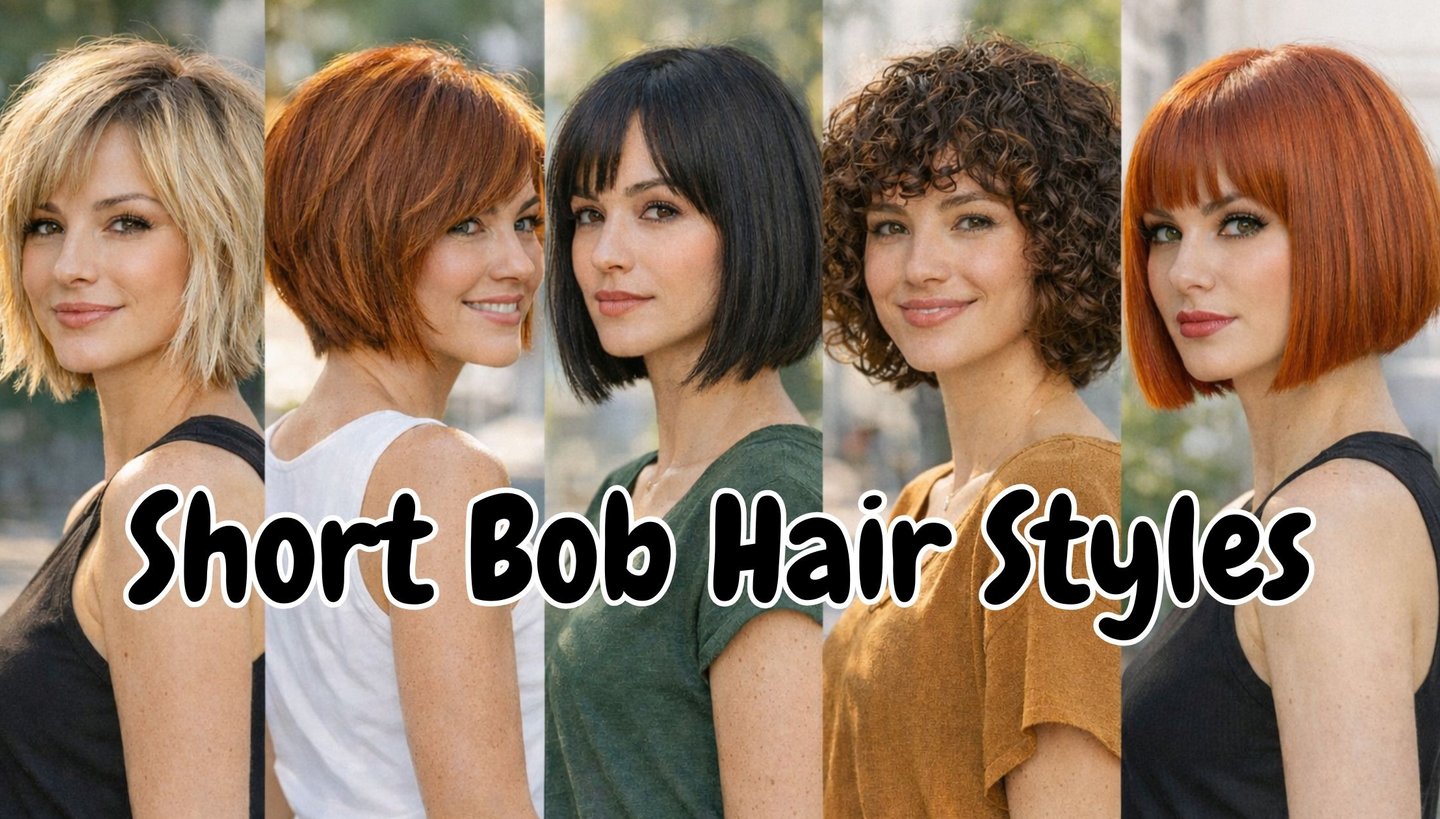 6 Women with Short Bob Hair Styles