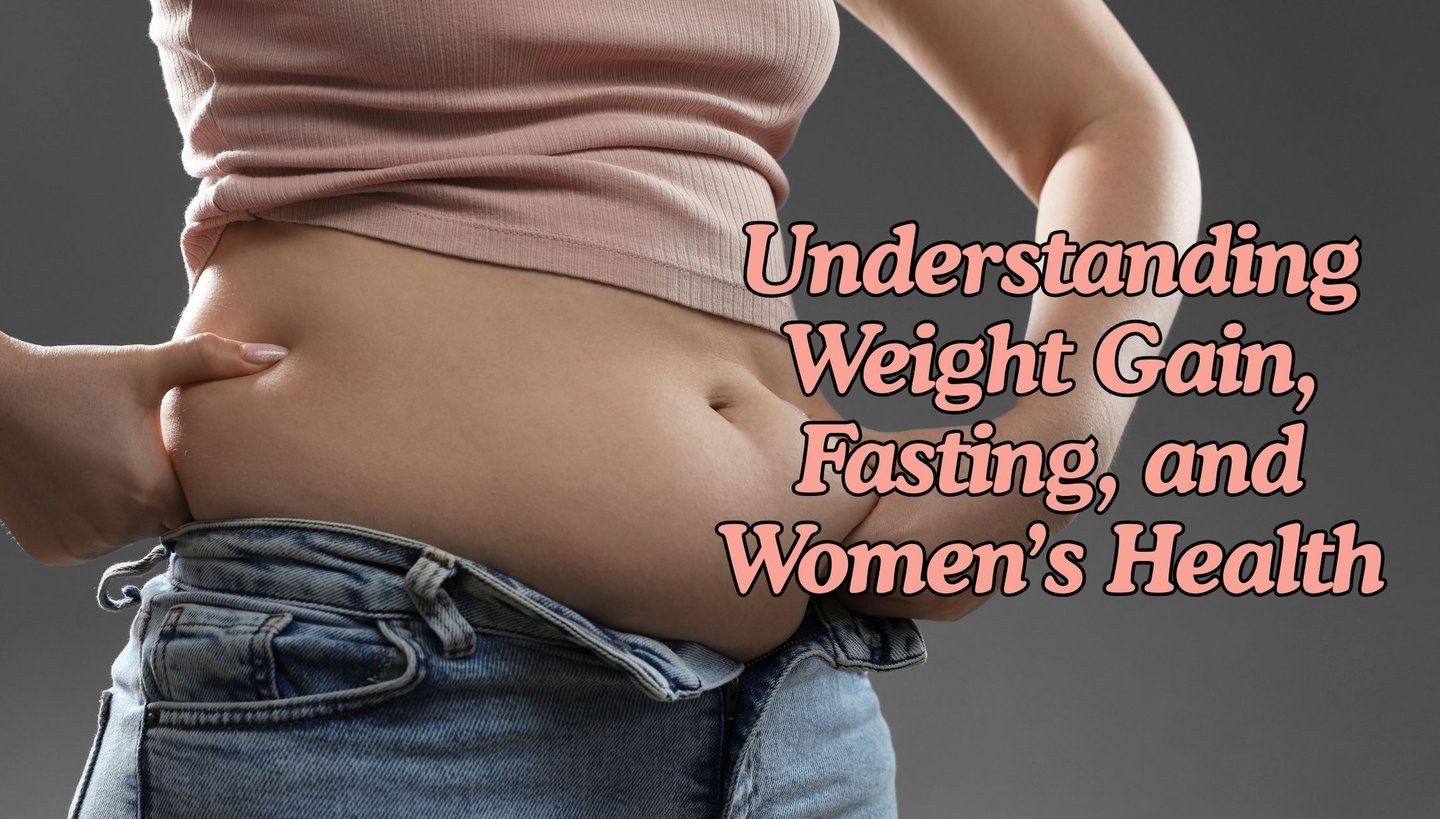 a woman with an overweight belly in jeans