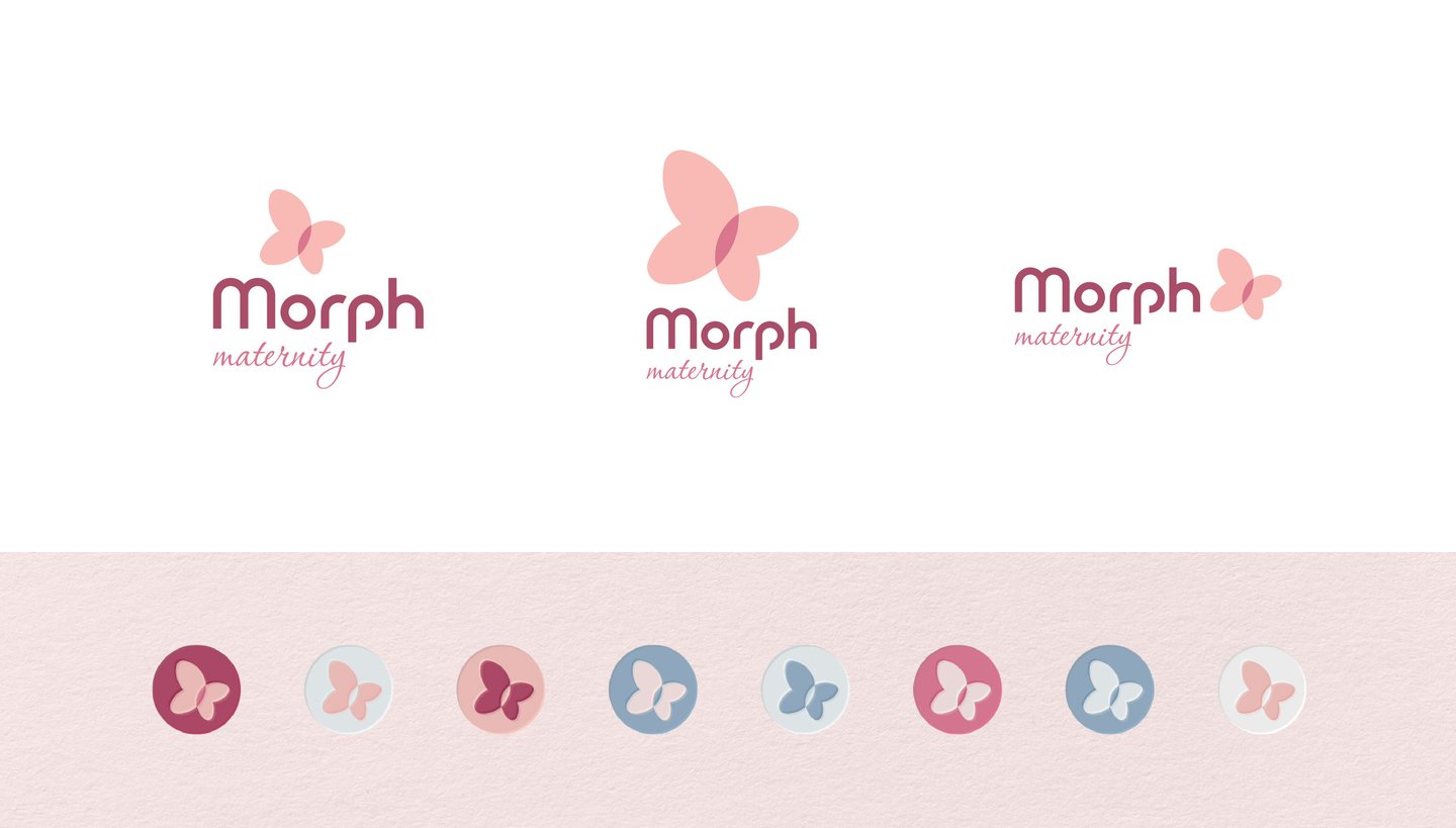 Pregnancy care brand identity and Logo variations
