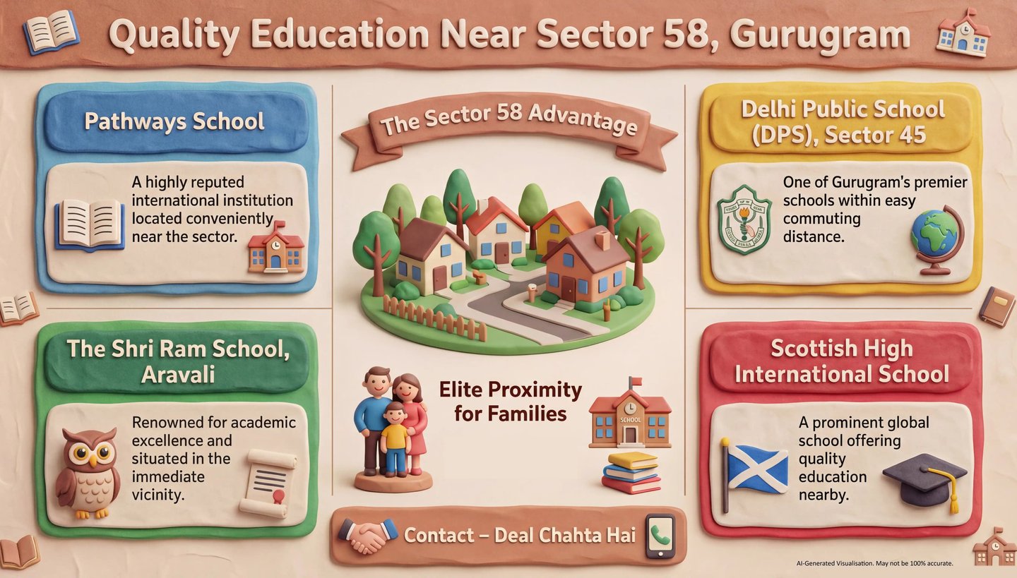 Schools near Sector 58 Gurugram