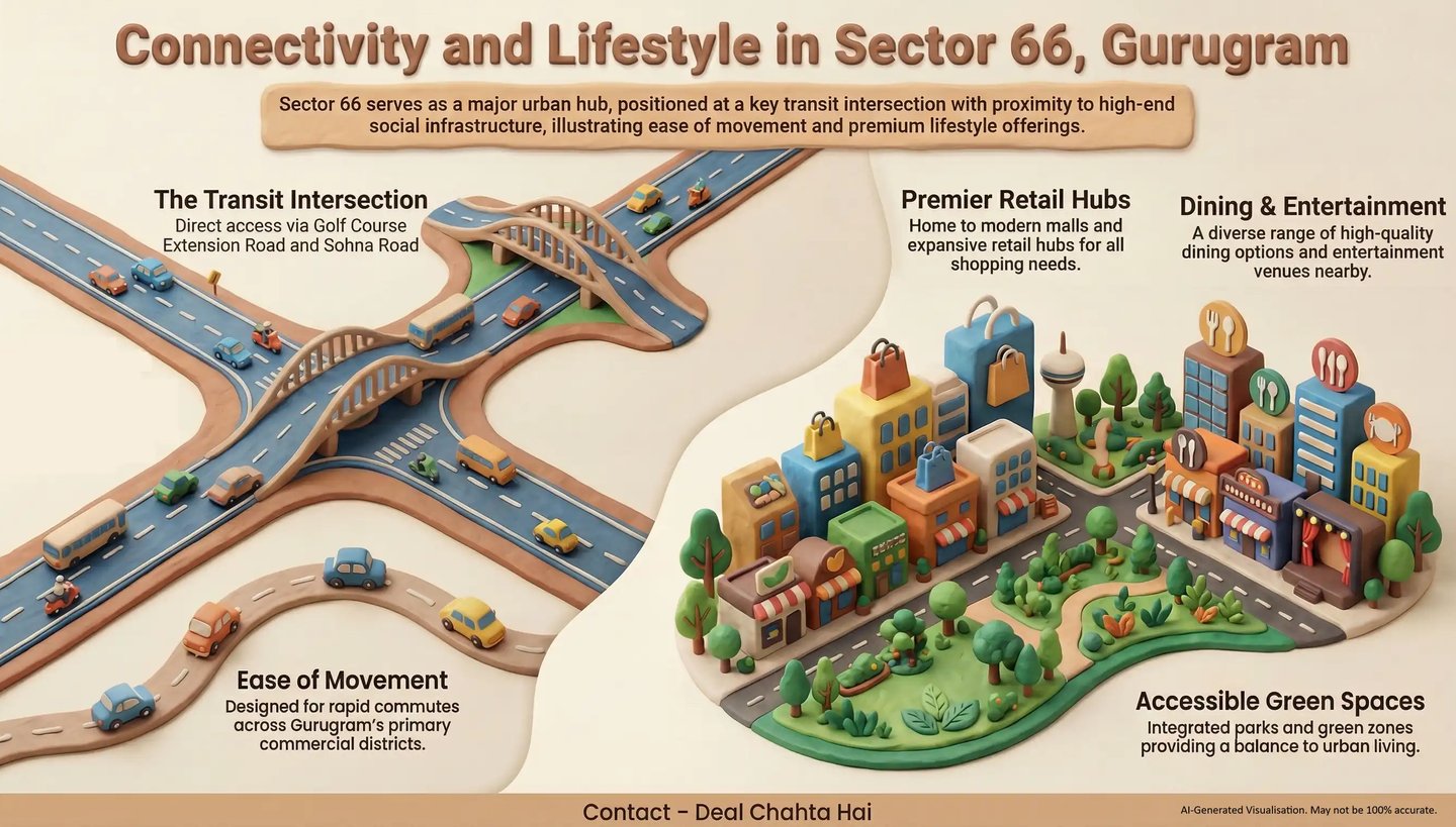 Sector 66 Gurugram Connectivity and Lifestyle
