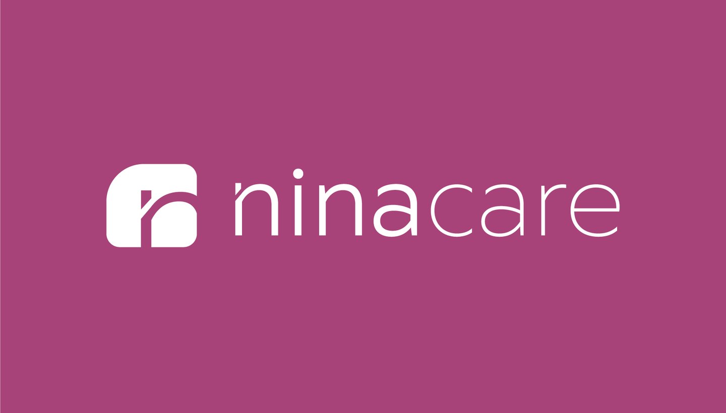 Logotipo Ninacare em fundo roxo