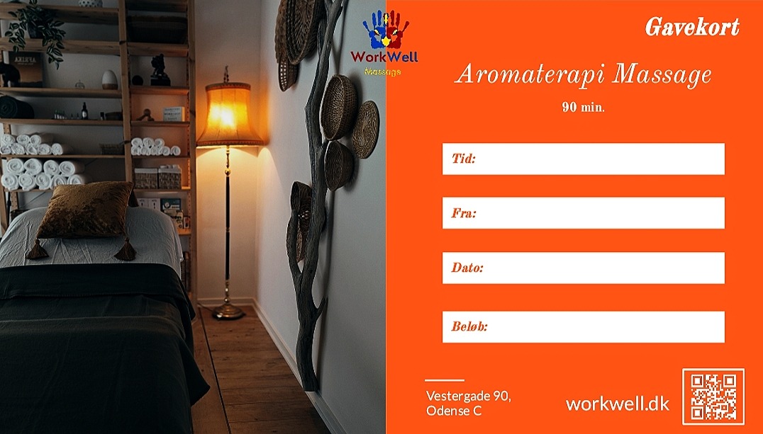 Professionel massage gavekort i Odense – 90 minutters afslapning.
