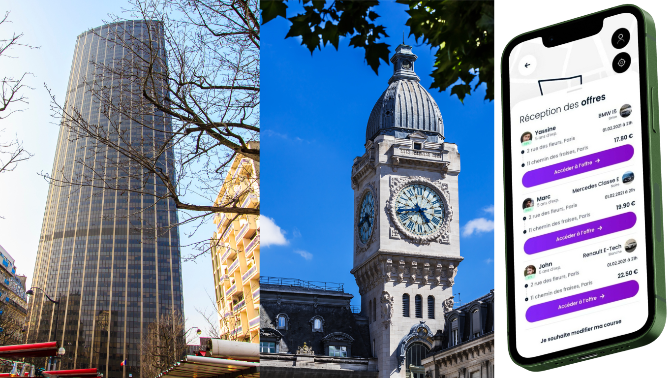 Gare de Lyon à Gare Montparnasse en Taxi